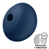 Satisfyer Air Power 4 USB Rechargeable Air Pulse Stimulator Navy Blue Clit Ticklers and Pulsators